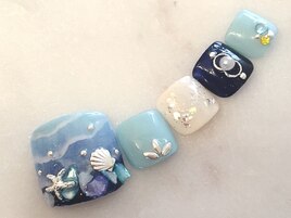 フット 夏ネイル