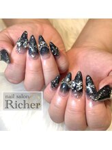 エスフィーネイルサロン リシェル(Esfy nailsalon Richer)/スカルプ ブラックネイル