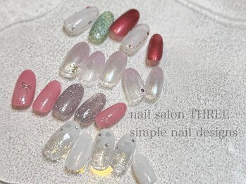 スリー(THREE)/【12月シンプル定額デザイン】