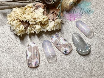 セッテネイル(Sette Nail)/ミラーフラワーネイル♪