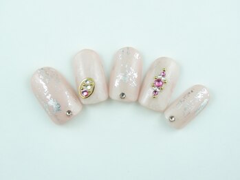 まつげアンドネイル ディアマンローズ(DIAMANT ROSE)/ホイルネイル・90分6930円