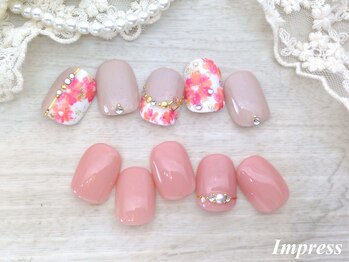 ネイルサロン インプレス(Impress)/【フラワーアートネイル】