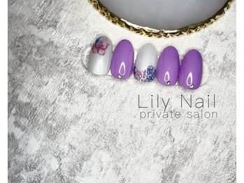 リリーネイル(Lily Nail)/ワンカラー＋お花