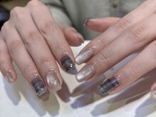 ネオリーブシェリエ 浅草店(Neolive cherie)/持ち込みネイビーチェック