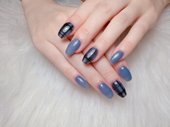 チェック柄ネイル5980円