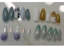 アクアマリン(AQUAMARINE)/定額ネイル　夏デザイン