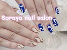 120分持ち込み手描きアシメnail
