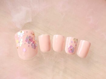 ネイルサロン フローリア(nail salon Florir)/ワンカラー×ホログラムアート