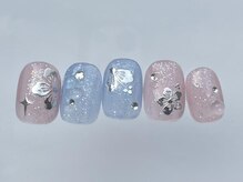 アイネイルズ 恵比寿店(I nails)/ブルーピンクハイビスカス