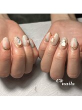 シーアンドネイルズ(C&NAILS)/春カラーマーブル