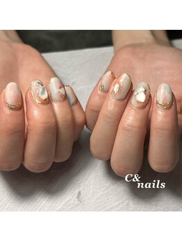 シーアンドネイルズ(C&NAILS)/春カラーマーブル