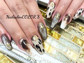 ネイルサロン カラーエイト(Nailsalon COLOR.8)/マグネット、ニュアンス、アート