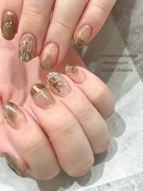 秋ニュアンスネイル