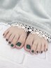 【7・8月限定特別クーポン】FOOTワンカラー+ストーンつけ放題　￥9000