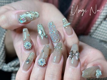 ウサギネイル 新大久保店(usagi nail)/マグネットフレンチ秋可愛い