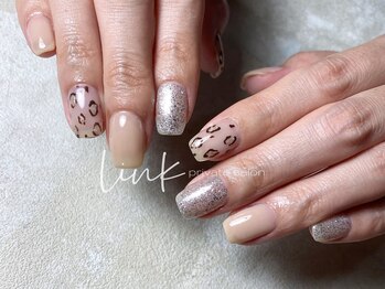 リンク(link)/レオパード柄　ベージュ