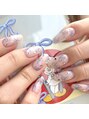 ジュイール 西千葉店(Jouir) リボン×ブルーで推し活ネイル♪