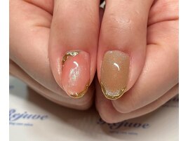 ふちどりミラーネイル★