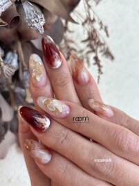 カフェオレネイル×ニュアンス