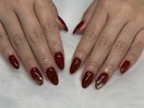 ボルドーネイル　シンプル