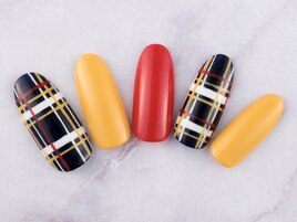 カラフルチェックネイル