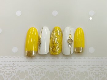 プルミエ ネイル(Premier Nail)/NEM★イエロー&ミラーネイル