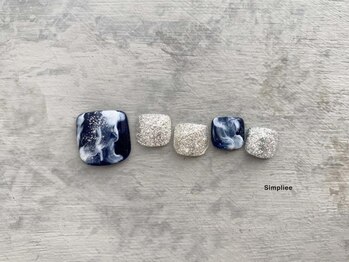 シンプリー 西荻窪店(Simpliee)/フット定額タイダイネイル