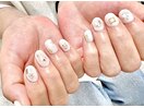 パールホワイト大人ネイル♪