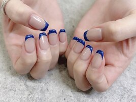 推しカラーフレンチネイル