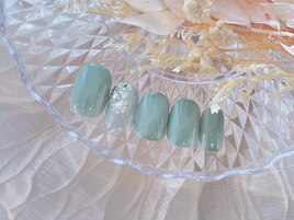 シェル×マグネットネイル