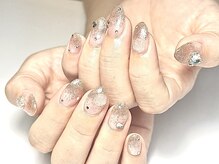 ボタネイル 近鉄布施駅前店(BOTA NAIL)/ラメグラデーション/パーツ