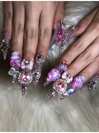 ラメ×キャラクターパーツ