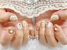 フロル(FLOR)/くまちゃんネイル/チェック