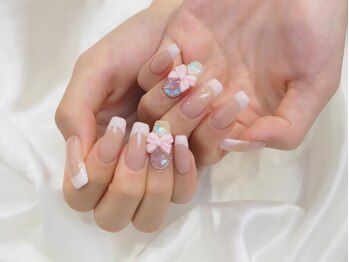 ハンドケア・フットケア専門店 つるすべ 【4/4 NEW OPEN(予定)】 /リボンフレンチネイル7260円