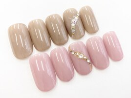 ワンカラー+ストーン