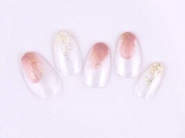 ☆塗りかけ×キラキラネイル☆