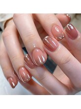 シュシュ(Chou chou)/コーラルピンク×ミラー