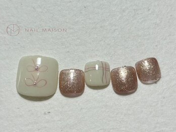 ネイルメゾン 梅田(NAIL MAISON)/キラキラリボン