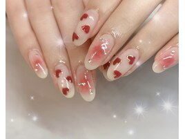 ハート×チーク