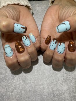 コウメ(KOUME)/チョコミントネイル☆