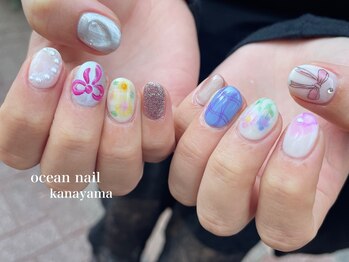 オーシャンネイル 金山店(Ocean Nail)/#フラットアートネイル