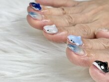 のらねこ/シャチ　サメ　ネイル