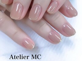 指先ラメラインネイル