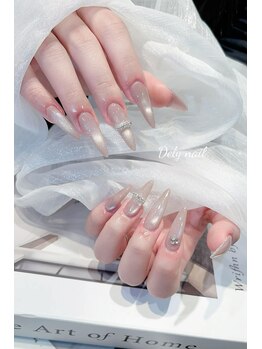 デリーネイル(Dely_nail)/ヌードカラーのマグネットネイル
