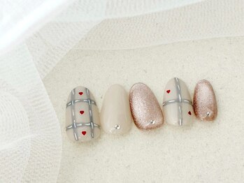 リベレ 心斎橋店(LIBELLE)/2月/ガーリー/チェック柄ハート