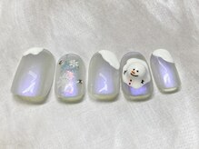 ネイル シンデレラ(Nail☆Cinderella)/60min◆雪だるまネイル