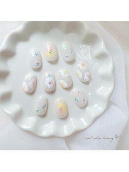 ハニー(honey)の写真/チビ爪さんにおすすめ＊安心小さめサンプル◎ショートネイル専門店だから叶う自分サイズの可愛いデザイン♪