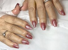 ネイルビジョルノ つくばみどりの店(Nail Begiorno)/ワンカラー　ラメジェルネイル