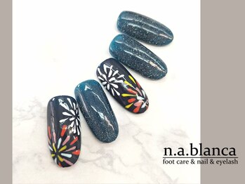 エヌエーブランカ 東白楽店(n.a.blanca)/花火ネイル