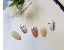 定額デザイン　チェックネイル